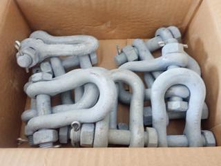 Qty Of (10) Galvanized Steel 60K Shackles