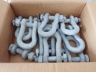 Qty Of (10) Galvanized Steel 60K Shackles