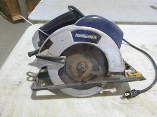 Mastercraft 7 1/4in Electric Circular Saw w/ Adjuster For Depth And Angle