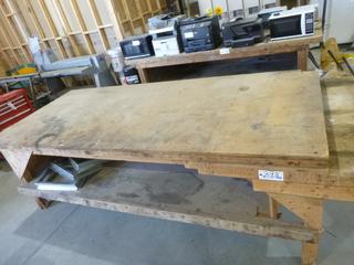 10ft X 4ft X 36 1/2in Wood Work Table