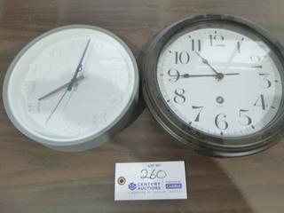 (2) Office Wall Clocks
