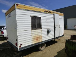 Atco 16ft X 8ft S/A Office Trailer C/w Propane Hook Up. SN 01653909 *Note: Contents Not Included, No VIN, No Hitch*