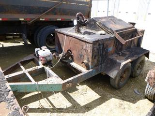 Best Melt 6ft 10in Wide Tar Pot Trailer C/w Honda Motor *Note: No Hitch, Running Condition Unknown*