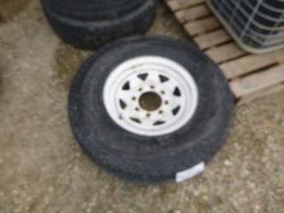 (1) Maxmiler ST235/85 R16 Trailer Tire w/ Rim *Unused*