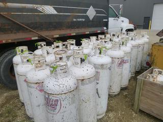 Qty Of (8) 30lb And (2) 20lb Propane Bottles *Note: Needs Recertification*