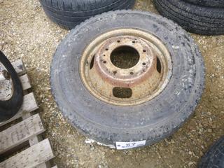 (1) General LT235/80 R17 Tire w/ Rim *Note: Rim Damaged*