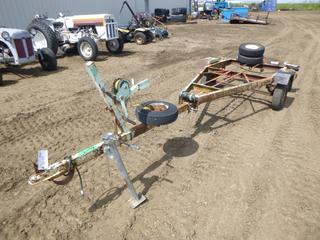 S/A Boat Trailer c/w 5.70-8 Tires, Holds Up To 14 Ft. Boat, (2) Addition Tires *Note: No VIN, Missing Bunks*