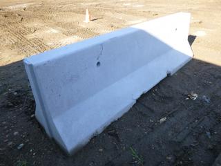 Unused Concrete Jersey Traffic Barrier, 4000 Lbs, 32 In. x 120 In.