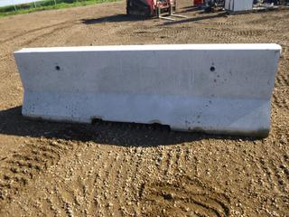 Unused Concrete Jersey Traffic Barrier, 4000 Lbs, 32 In. x 120 In.