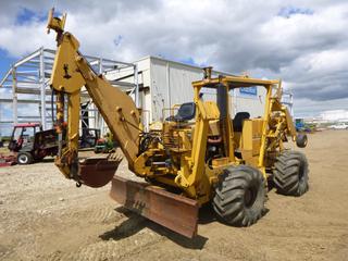 1989 Vermeer M-495 Trencher c/w Ford 444T, Showing 2,256 Hours, 16 In. Digging Bucket, Angle, Tilt, 21.5L-16.1 Tires, SN 1VRF122H6K1000149 *Note: Minor Hydraulic Leak*