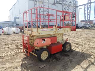 2001 JLG 3369-E Scissor Lift w/ 33ft Max Platform Height. SN 0200083157 *Note: (1) Tire Requires Repair, Running Condition Unknown*