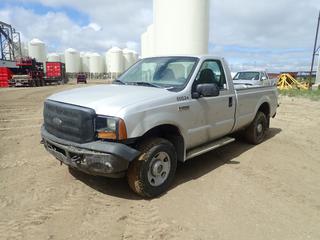 2006 Ford F-250 XL Super Duty 4X4 Pick Up C/w 5.4L 3V Triton, V8, A/T. Showing 211,611kms. VIN 1FTNF21536EC21615 *Note: Running Condition Unknown, Parts Only*