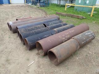 Qty Of 36in - 119in Length Pieces Of 16in And 18in SCH 60 - SCH 100 Pipe