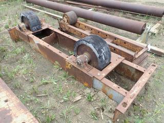 10ft Pipe/Tank Roller w/ 20in Rollers, (1) 6ft Center To Center, (1) 7ft Center TO Center *Note: Missing (1) Roller*