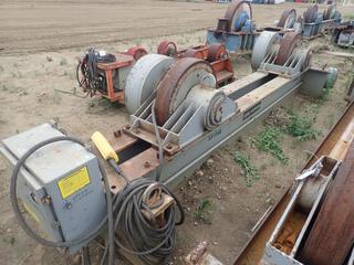 15ft Pipe/Tank Roller w/ 11ft Center To Center, 30in Diameter And 5in Rollers C/w 115hp Motor *Note: Running Condition Unknown*