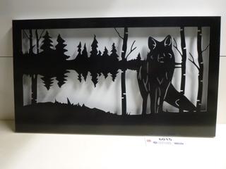 Wolf Lake Shadow Box Metal Wall Art, 26 1/2 In. x 15 In. x 1 In. (Upstairs)
