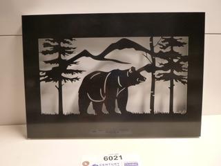 Bear Mountain  Shadow Box Metal Wall Art,  17 In. x 11 7/8  In. x 1 In. (Upstairs)