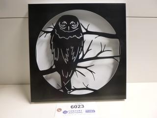 Wise Old Owl Shadow Box Metal Wall Art, 11 7/8 In. x 11 7/8 In. x 1 In. (Upstairs)