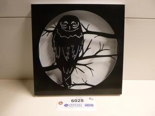 Wise Old Owl Shadow Box Metal Wall Art, 11 7/8 In. x 11 7/8 In. x 1 In. (Upstairs)