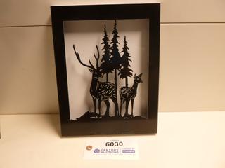 Wilderness Setting Shadow Box Metal Wall Art, 9 1/4 In. x 11 1/2 In. x 1 In. (Upstairs)