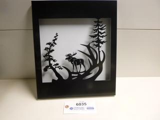 Moose Spruce Shadow Box Metal Wall Art, 11 3/4 In. x 15 In. X 1 In. (Upstairs)
