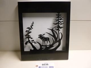 Moose Spruce Shadow Box Metal Wall Art, 11 3/4 In. x 15 In. X 1 In. (Upstairs)