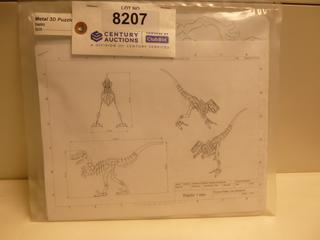 Metal 3D Raptor Puzzle, 14 In. x 8 In.