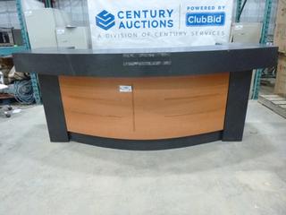 Reception Desk w/ 2 Drawer Cabinet, Keyboard Drawer, Printer Cabinet, 39 In. x 108 In. x  42 1/2 In. (X1)