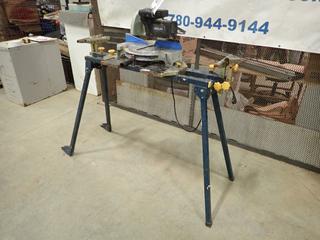 Delta Shopmaster 10 In. Miter Saw c/w Stand and Extendable Arms *Note: No Blade* (J-3-3)