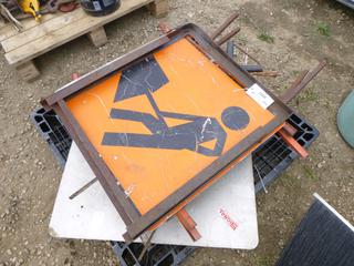 Assorted Construction Signs and Stand (ROW 2)