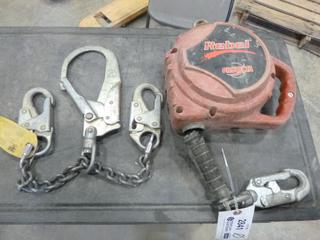 Rebel Protecta Retractable 30 Ft. Lifeline c/w D-Ring and (2) Safety Clips (C1)