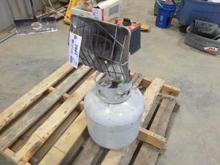 Powermate Coleman Portable Patio Heater c/w 17,000 BTU, 20 Lb Propane Tank  (S-2-3)