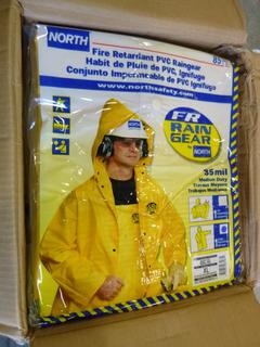(1) Box of North 85C Flame Resistant Rain Coat, 10 In Box, Size XL  (S-2-2)