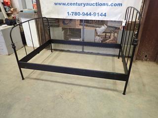 Bed Frame, 77 In. x 55 In. x 52 In. *Note: Missing Centre Post* (Y)