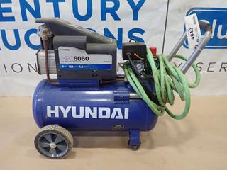 Hyundai HPC-6060 Oil Free Air Compressor c/w 6 Gallon Tank, 125 Max PSI, 1.5 HP (T-2-1)