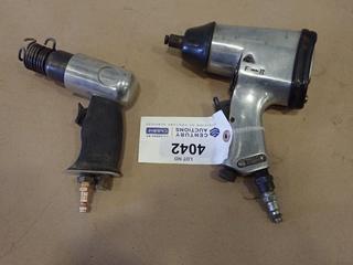 (1) 1/2 In. Pneumatic Impact Driver, (1) Pneumatic Chisel (D1)