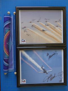 (2) Framed Signed Photos of Canadian Snowbirds and USAF Julie Clark From 2011 Lethbridge Air Show (Upstairs)