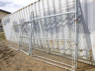 Qty of Various Sized Fence Gates, 82 In. x 84 In., 44 In. x 6 Ft., 70 In. x 6 Ft.