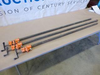(3) Pony Adjustable Clamps Made From 3/4 In. Pipe Up To 60 In. Long (Y2)