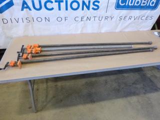 (2) Pony Adjustable Clamps Made From 3/4 In. Pipe Up To 60 In. Long *Note: 2 Clamps Missing Parts* (Y2)