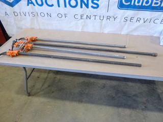 (4) Adjustable Clamps Made From 3/4 In. Pipe At Lease 48 In. Long (Y2)