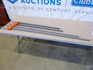 (4) Pony Adjustable Clamps Made From 1/2 In. Pipe, Various Lengths Up To 60 In. Long (Y2)