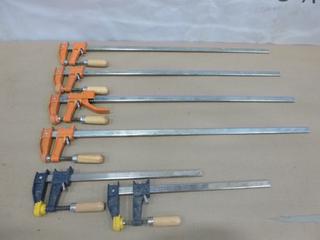 (6) Jorgensen Adjustable Clamps, 30 In., 16 In. Long (G2)