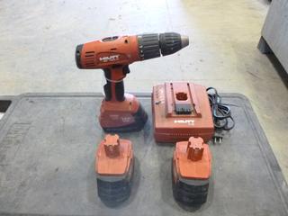 Hilti Cordless Drill, Model SF 180-A, With (2) Batteries, Battery Charger *Note: Working Condition Unknown* (D1)