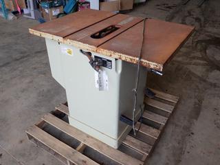 Canward Industrial Stationary Table Saw, Model CWD-16400, 3 Hp, 230V, 60 Hz, 15 A, Single Phase,27 In. x 40 In. x 34 In., S/N 0609020 (Z)