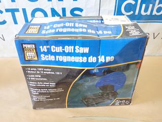Power Fist 14 In. Cut Off Saw, 15 A, 120V, 3500 RPM, Heavy Duty Steel Base (P-3-2)