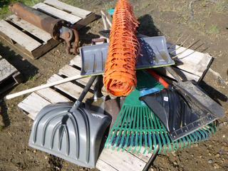 Qty of Assorted Shovels: Garden and Snow, Pitch Forks, Rakes, Brooms, Etc. (ROW 2)