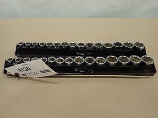 (2) Metric Socket Sets, 10mm to 24mm (B2)