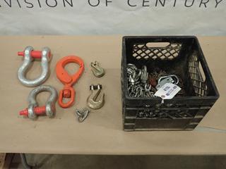 Qty of Chains, Safety Lifting Hook, Grab Hooks and Wire Rope Clips  (E2)