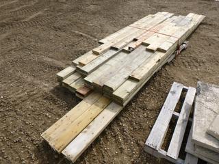 Assortment of 2 In. x 6 In. Lumber. (3) 16 Ft., (20) 12 Ft., (9) Assorted Lengths, w/ 4 In. x 4 In. Posts from 6 Ft. - 16 Ft. in Length (North Fence)